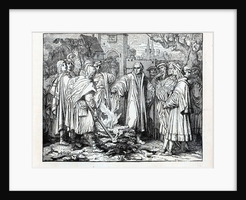 Luther Burns the Popes Bull, 1882 by Anonymous