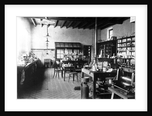 Laboratorium of Alfred Nobel at his Villa in Sanremo, 1890s by Anonymous