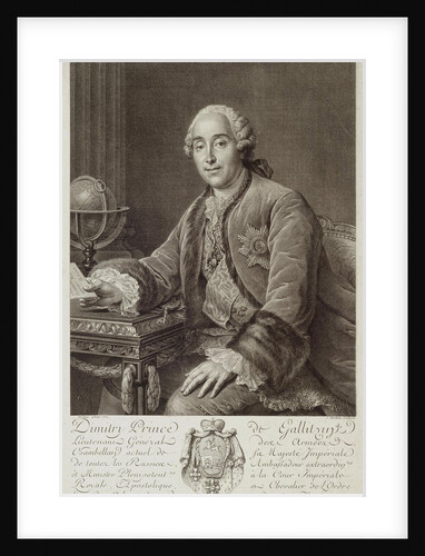 Portrait of Prince Dmitriy Mikhailovich Golitsyn, 1762 by Pierre Alexandre Tardieu