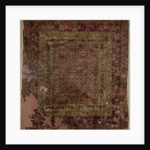 Pile Carpet, 5th-4th century BC by Pazyryk Burial Mounds Ancient Altaian