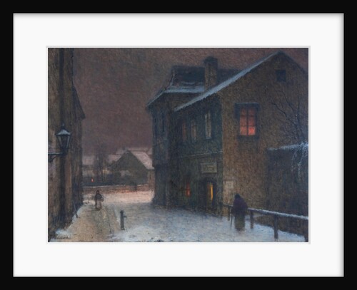 Street in snow, 1907-1909 by Jakub Schikaneder