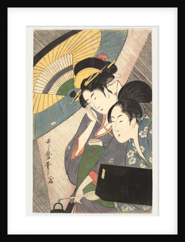 Two Women Under an Umbrella, 1790s by Kitagawa Utamaro