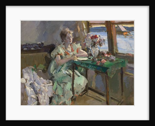 At the Window, 1918 by Konstantin Alexeyevich Korovin