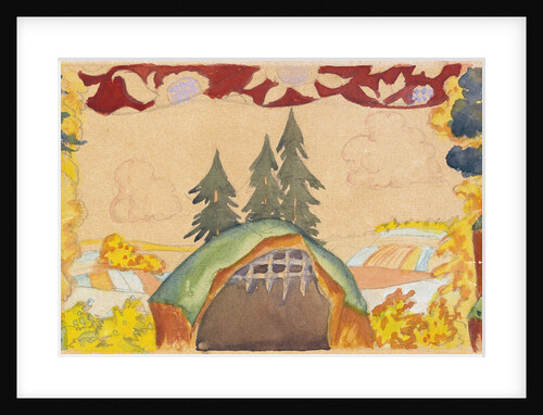 Stage design for the opera The Golden Cockerel by N. Rimsky-Korsakov, 1927 by Boris Michaylovich Kustodiev