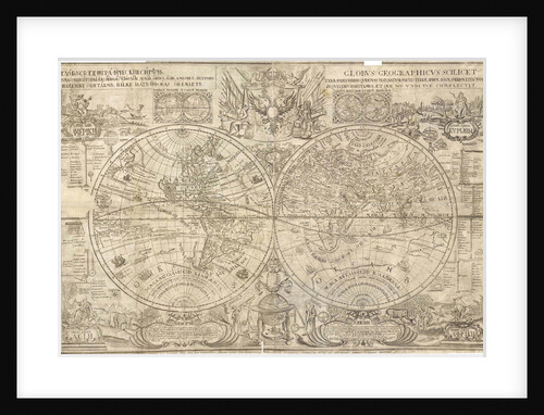 Double hemisphere map of the World, 1707 by Vasily Anufrievich Kiprianov