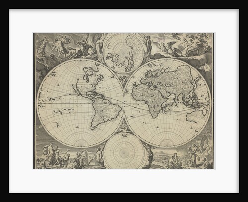 Orbis terrarum nova et accuratissima tabula, ca 1690 by Nicolaes Visscher