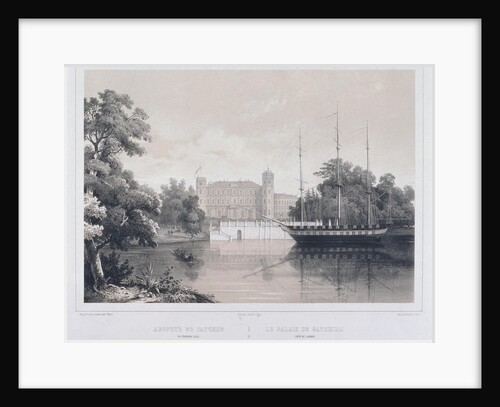 View of the Palace in Gatchina from the Lake, 1850s by Carl Schulz