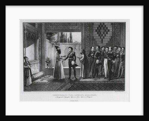 First Meeting of Count Ivan Paskevich with Abbas Mirza, 1828 by Karl Petrovich Beggrov