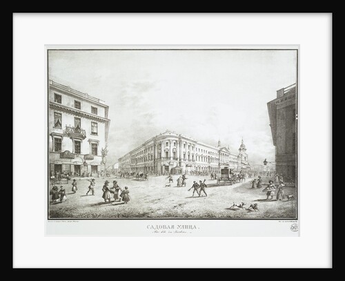 View of Sadovaya Street in Saint Petersburg, Mid of the 19th century by Karl Petrovich Beggrov