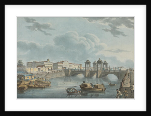 View of the Fontanka at the Obukhov Bridge, 1823 by Karl Petrovich Beggrov