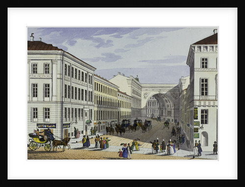 Millionnaya Street and Kotomin House in Saint Petersburg, First half of the 19th cent by Karl Petrovich Beggrov