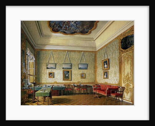 The Working or Small Study of Emperor Alexander I at the Great Palace in Tsarskoye Selo, 1875 by Eduard Hau