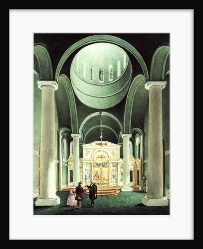 Interior view of the Alexander Nevsky Church at Potsdam, 1838 by Friedrich Wilhelm Klose