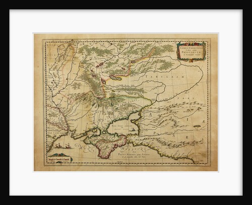 Taurica Chersonesus. Map of the Crimea, 1595 by Gerardus Mercator