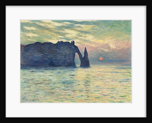 The Cliff, Étretat, Sunset, 1882-1883 by Anonymous