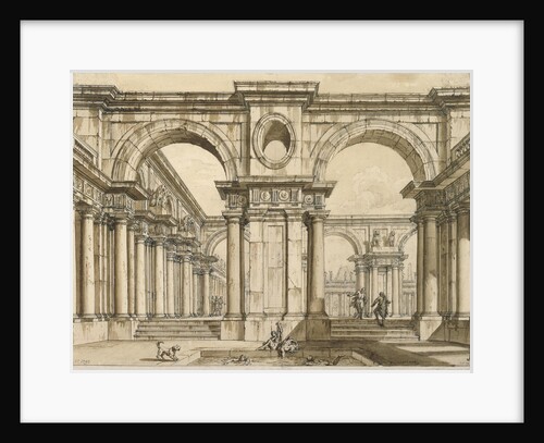 Set design for the Opera La clemenza di Tito (The Clemency of Titus) by Wolfgang Amadeus Mozart, 18t by Anonymous
