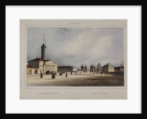 The Old Kalinkin Bridge in Saint Petersburg, 1840s by Anonymous