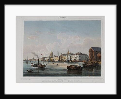 The English Embankment in Saint Petersburg, 1840s by Anonymous