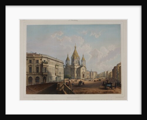 The Church of the Annunciation of the Life Guard Mounted regiment in Saint Petersburg, 1840s by Anonymous