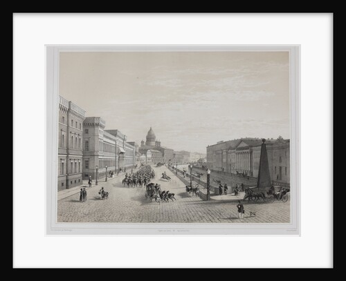 The Bolshaya Morskaya Street (Big Sea Street) in Saint Petersburg, 1840s by Anonymous