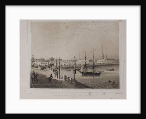 The Trinity Bridge in Saint Petersburg, 1840s by Anonymous