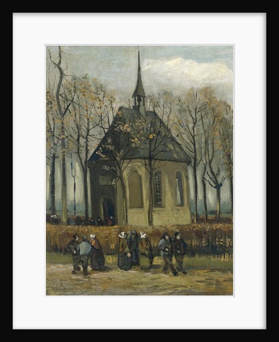 Congregation Leaving the Reformed Church in Nuenen, 1884-1885 by Anonymous