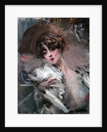 Portrait of young lady with white hair ribbon, 1912 by Anonymous