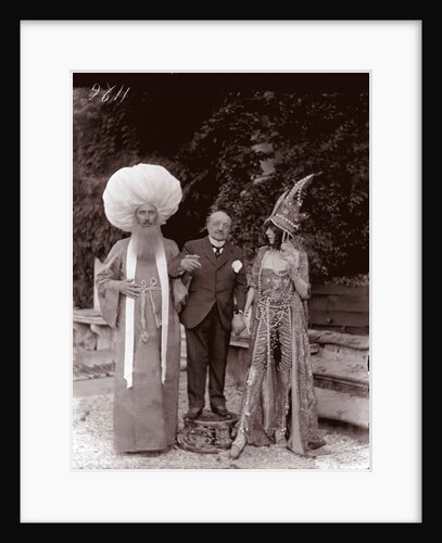 The Marchesa Casati by Giovanni Boldini and a man in a mask, 1913 by Anonymous