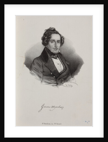 Portrait of the composer Giacomo Meyerbeer, 1830s by Anonymous