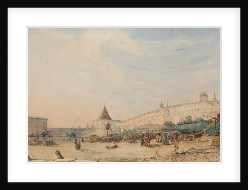 View of the Kitay-gorod in Moscow, 1850-1860s by Anonymous