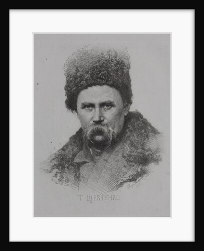 Portrait of the poet Taras Shevchenko, 1871 by Anonymous