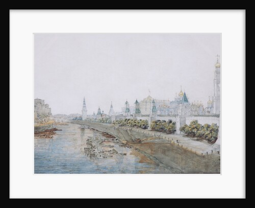 View of the Kremlin from the Moskvoretsky Bridge, 1851 by Anonymous