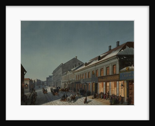 Kuznetsky Most (Blacksmiths Bridge) in Moscow, 1850s by Anonymous