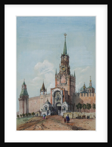 The Spasskaya Tower (Saviour Gates) in the Moscow Kremlin, 1839 by Anonymous