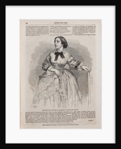 Portrait of the singer and composer Pauline Viardot, 1861 by Anonymous