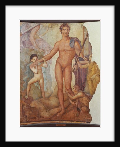 Theseus the Liberator. Ancient Roman fresco from Herculaneum Basilica by Anonymous