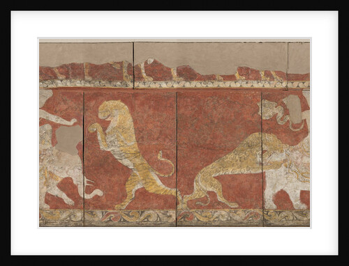 Wall painting from the Red Hall of the Palace in Varakhsha. Fragment by Anonymous