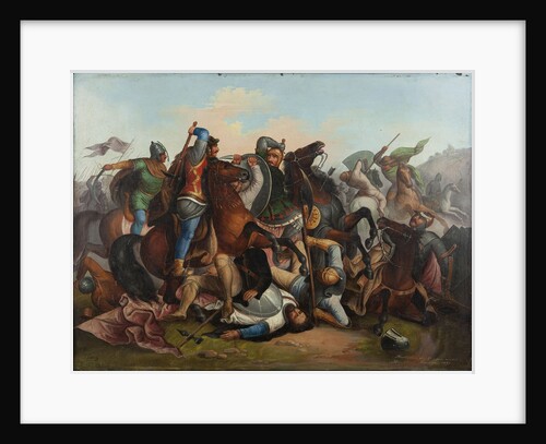 The Battle of Rudolph of Habsburg against Ottokar of Bohemia on 26 August 1278 by Anonymous