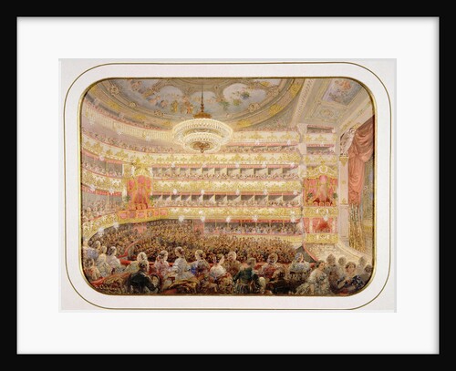 The Auditorium of the Saint Petersburg Imperial Bolshoi Kamenny Theatre by Anonymous