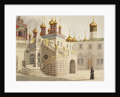 The Boyar Ground and the Church of Our Saviour behind the Gold Grid in the Moscow Kremlin by Anonymous