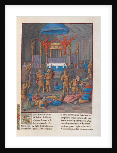 Desecration of the Temple of Jerusalem by Pompey. Illustration in Flavius Josephus Antiquities of t by Anonymous