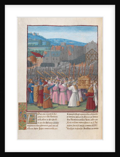 Joshua and the Fall of Jericho. Illustration in Flavius Josephus Antiquities of the Jews (Antiquit by Anonymous