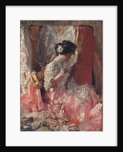 The Embroideress by Anonymous
