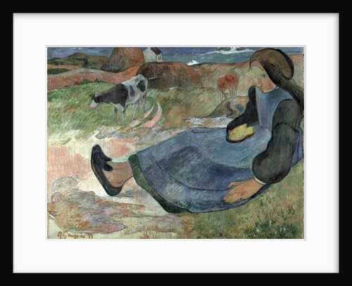 Seated Breton Girl by Anonymous