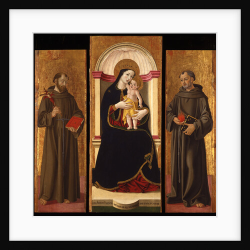 Triptych: Virgin and child with Saints Francis and Anthony Abbot by Anonymous
