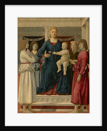 Virgin and Child Enthroned With Four Angels by Anonymous