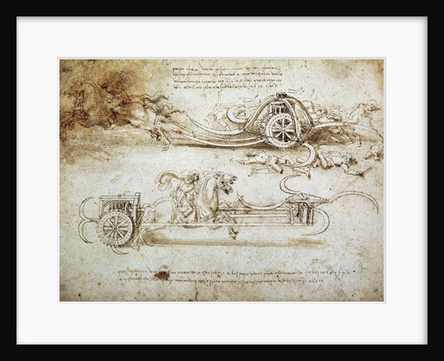 Study of a scythed chariot by Anonymous