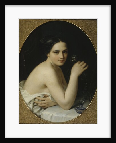 Girl With Flower by Anonymous