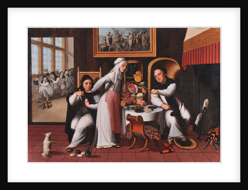 Scene in a monastery by Anonymous