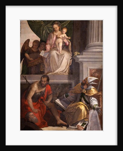 Madonna Enthroned with Child, St John the Baptist, St Louis of Toulouse and Donors by Anonymous